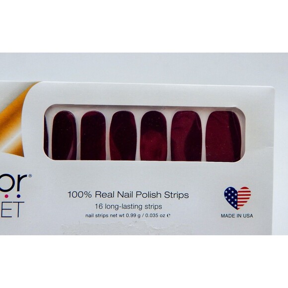 Color Street Nail Polish Strips New York Minute Purple Shimmer Sparkle - Picture 1 of 4